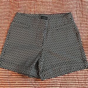 SOHO Women's Black and White Patterned Shorts